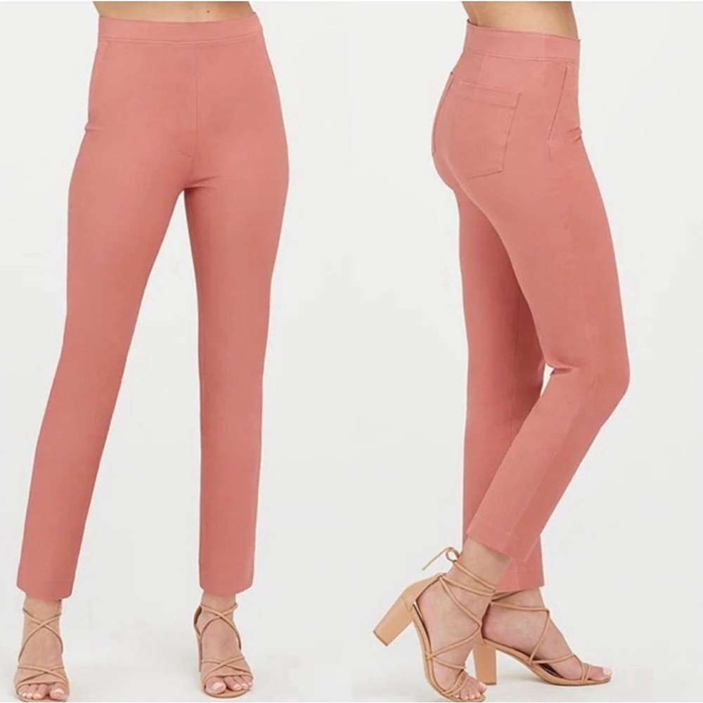 SPANX Polished Ankle Slim Terracotta Pants Career Stretch Pant Legging Size Xl - Picture 2 of 6
